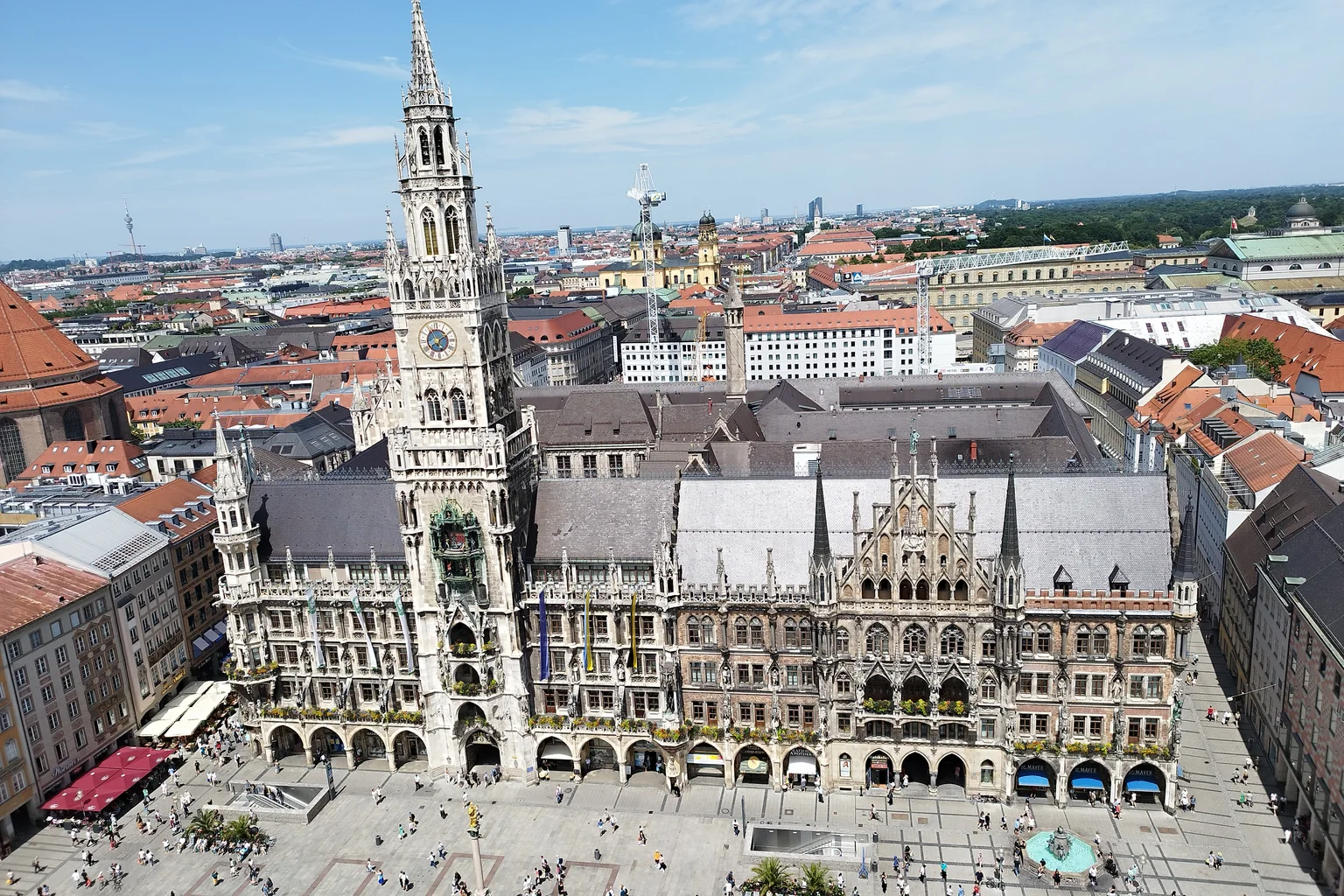 Munich city hall on Marienplatz